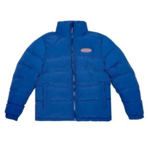 Blue and Orange Trapstar Hyperdrive Bomber Jacket