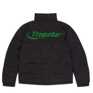 Branded Trapstar Black Green Hyperdrive Bomber Jacket