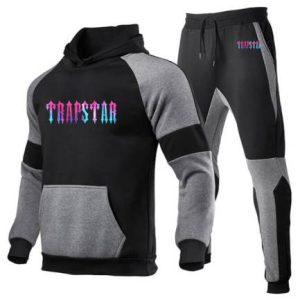 Fleece Trapstar Causal Sport Black Tracksuite