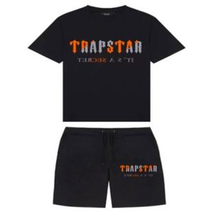 Trapstar Chenille Decoded Black Short Set